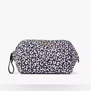 Kate Spade Chelsea Leopard Heart Medium Cosmetic Case
